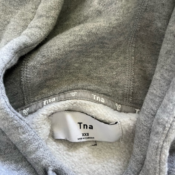 TNA grey hooded sweatshirt with burgundy logo - Picture 5 of 7